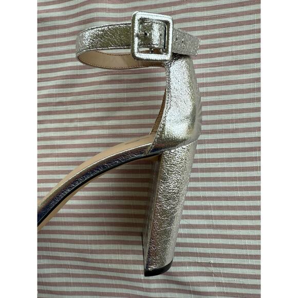 Mix No. 6 Women's Silver Strappy Block Heels Size 9M Party Shoes - Picture 7 of 8